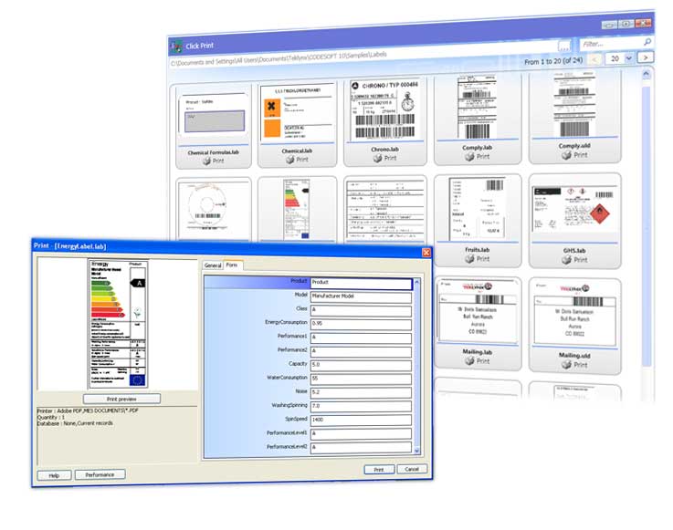 Tools – Click Print